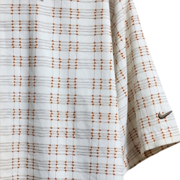 Nike short sleeve button-up shirt size Xlarge color white/ red - Picture 3 of 5